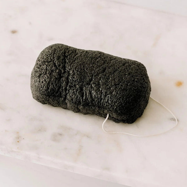 Éponge konjac pour le corps - Charbon - Marie fil