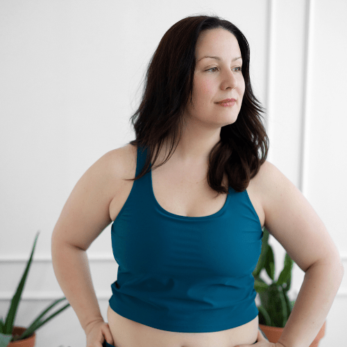 Haut de maillot de bain menstruel (Camisole) - Peuplier - Marie fil