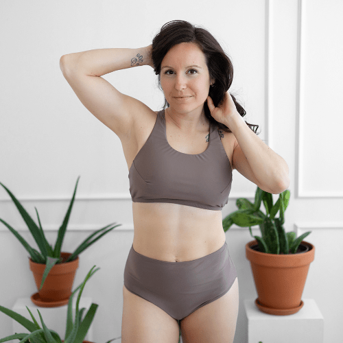 Haut de maillot de bain menstruel - Saule - Marie fil