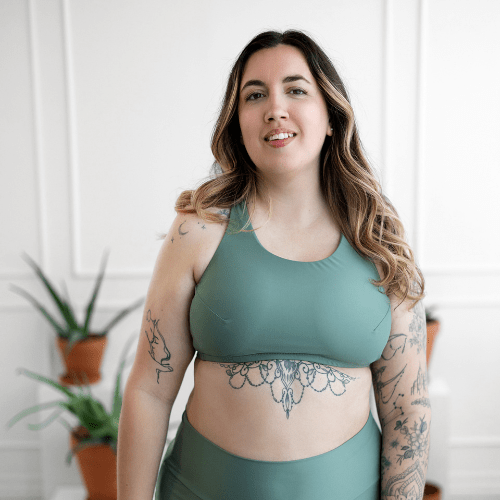 Haut de maillot de bain menstruel - Saule - Marie fil