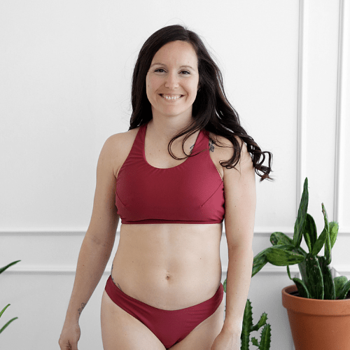 Haut de maillot de bain menstruel - Saule - Marie fil