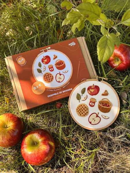 Kit de broderie DIY - Le temps des pommes - Marie fil