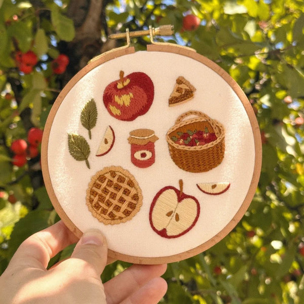 Kit de broderie DIY - Le temps des pommes - Marie fil