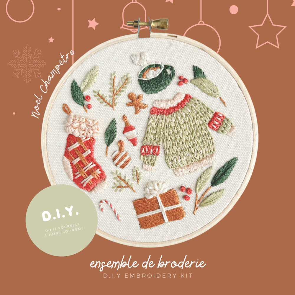 Kit de broderie - Noel champêtre - Marie fil
