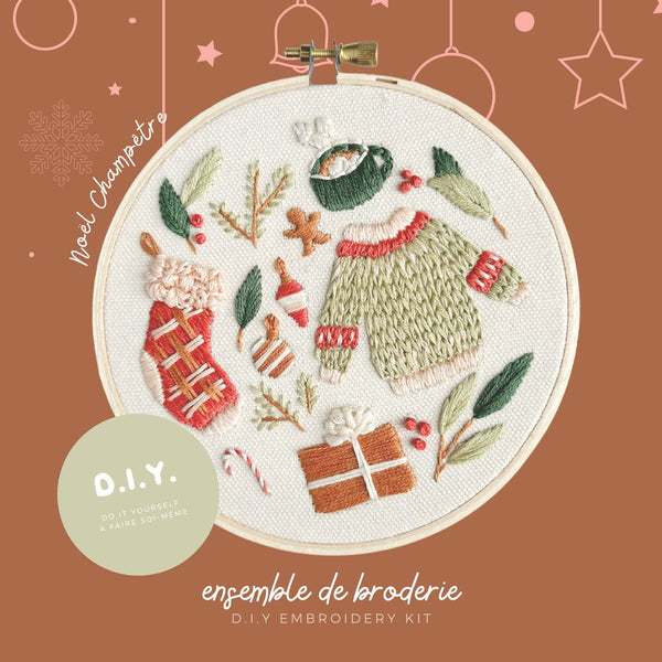 Kit de broderie - Noel champêtre - Marie fil