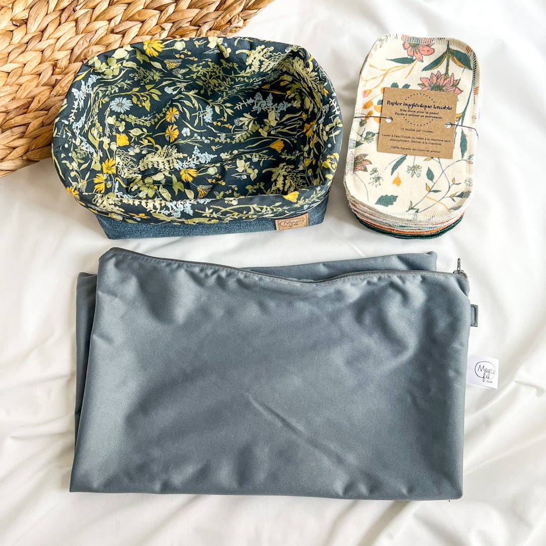 Kit papier de toilette lavable - Marie fil