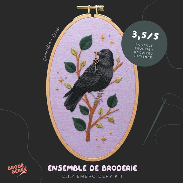 Kit pour broderie - Corneille - Marie fil