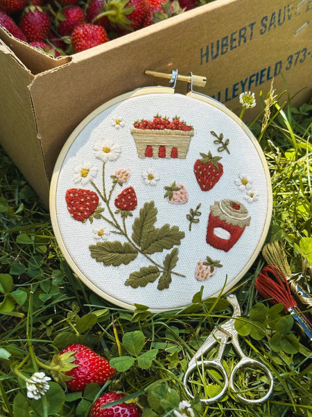 Kit pour broderie - Fraises du Québec - Marie fil