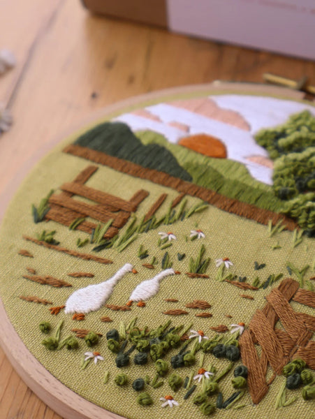 Kit pour broderie - Les oies - Marie fil