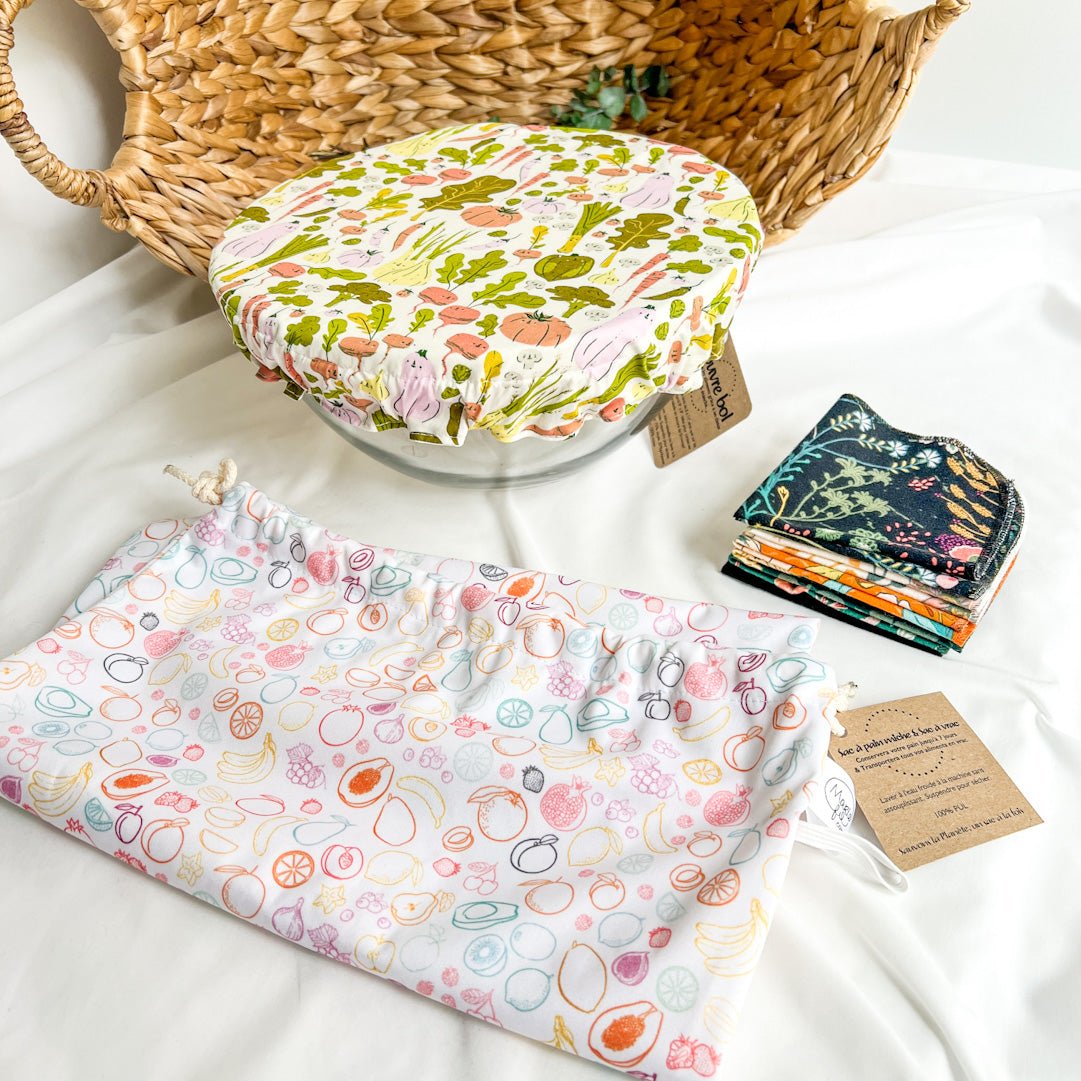 Kit zéro déchet cuisine et mouchoirs - Marie fil