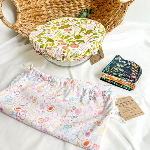 Kit zéro déchet cuisine et mouchoirs - Marie fil