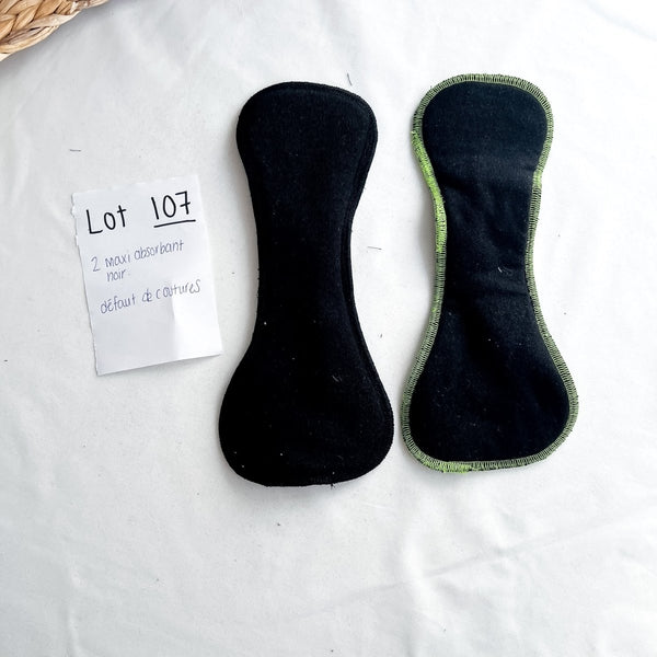 Lot 107 - Défaut - 2 maxi absorbant noir - Marie fil