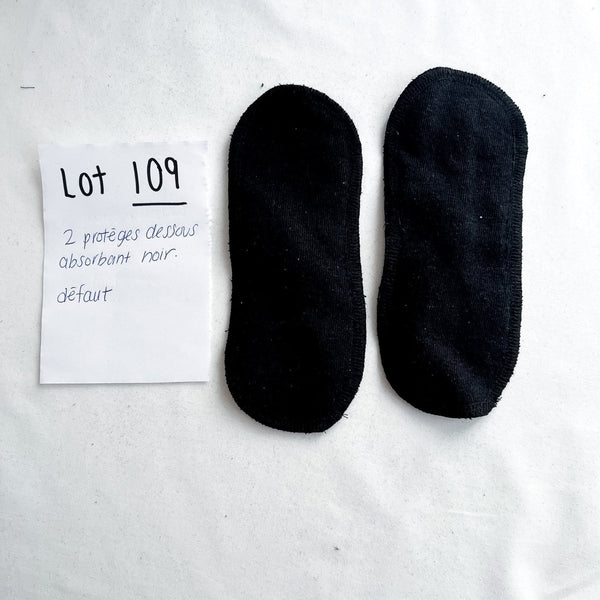 Lot 109 - Défaut - 2 protèges dessous absorbant noir - Marie fil