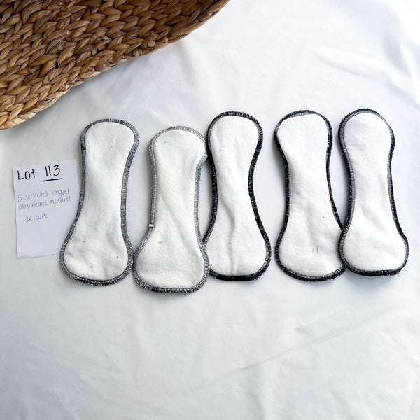 Lot 113 - Défaut - 5 serviettes longues absorbant naturel - Marie fil