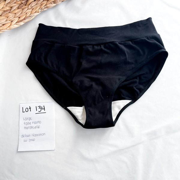 Lot 134 - Défaut - 1 Culotte menstruelle Taille haute L absorbant naturel - Marie fil
