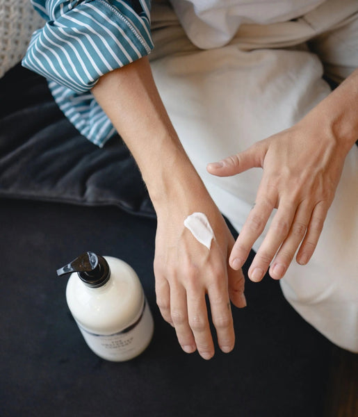 Lotion mains et corps avec bouteille en verre - Marie fil