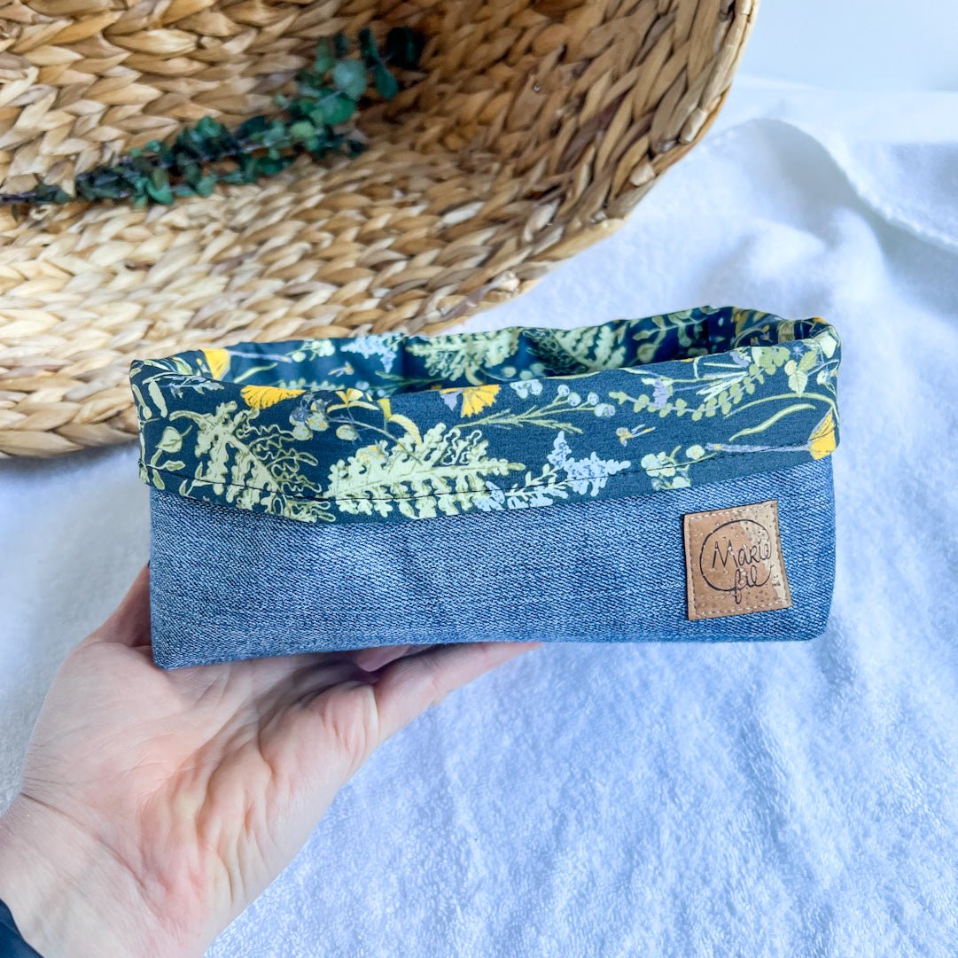 Panier en jeans recyclé - Marie fil