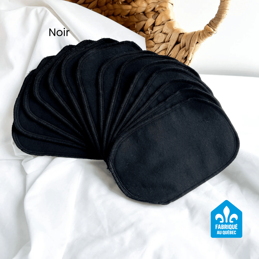Gros lot de 12 serviettes hygiéniques lavables filet à linge deux pochettes imperméables Gros lot de 12 serviettes hygiéniques lavables filet à linge deux pochettes imperméables