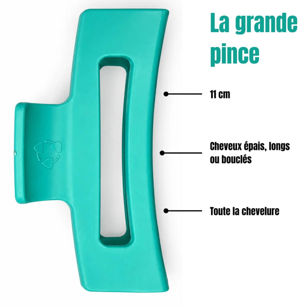 Pince à cheveux plastique recyclé - Lavande - Marie fil