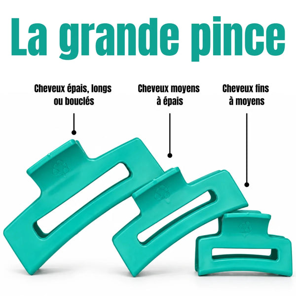 Pince à cheveux plastique recyclé - Lavande - Marie fil