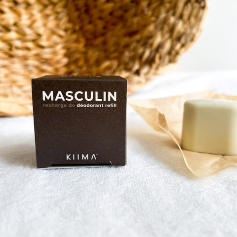Recharge déodorant Kiima Masculin Ambre Vétiver et Santal - Marie fil