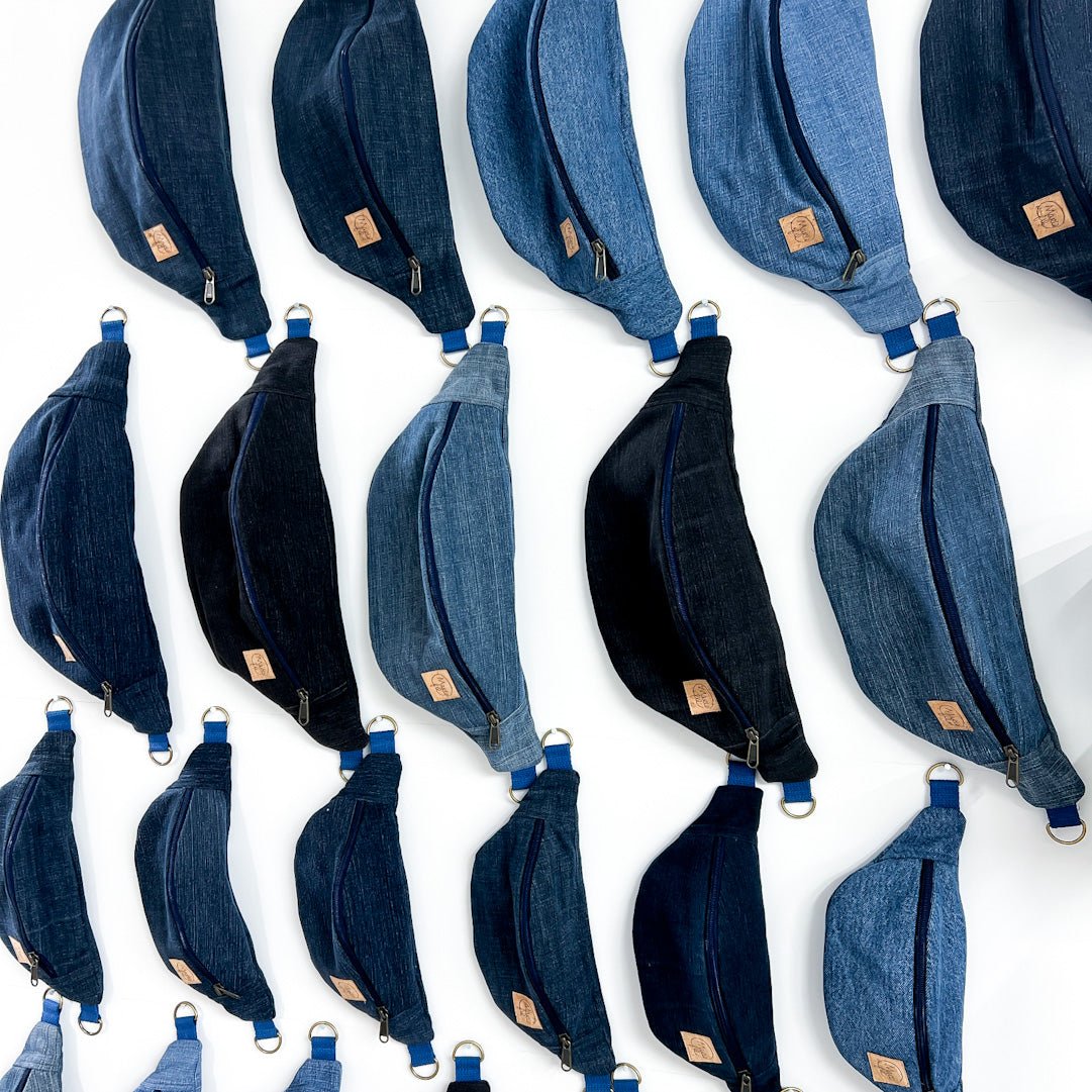 Sac banane en jeans recyclé - Marie fil