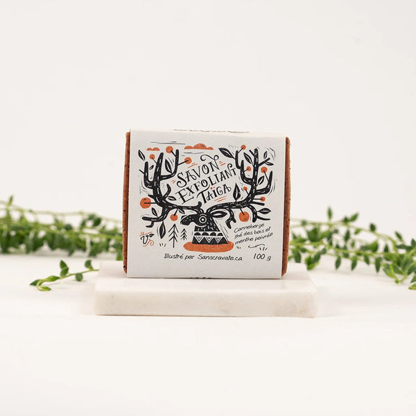 Savon exfoliant taïga - Les Mauvaises Herbes - Marie fil