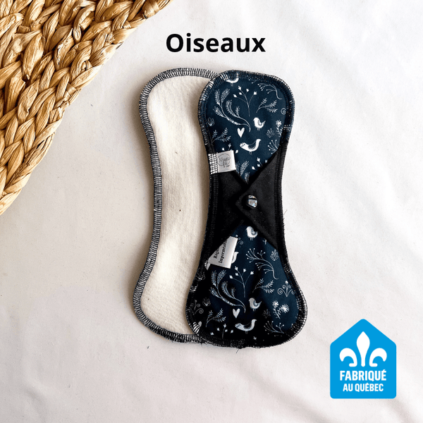 Serviette hygiénique lavable - Régulière longue - Marie fil