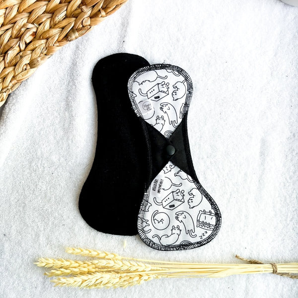 Serviette hygiénique lavable - Régulière longue - Marie fil