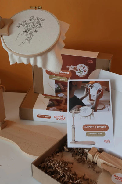 Support à broderie en bois de hêtre - Marie fil