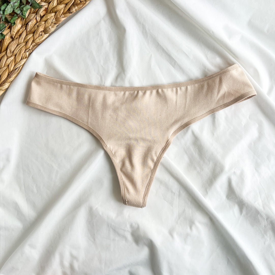 Tanga menstruel Almond Peach - Culotte menstruelle - Marie fil