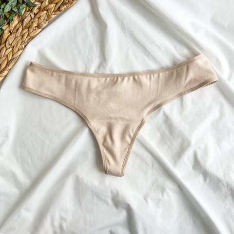 Tanga menstruel Almond Peach - Culotte menstruelle - Marie fil