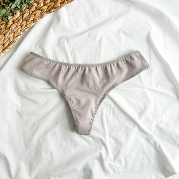 Tanga menstruel Gris high - rise - Culotte menstruelle - Marie fil