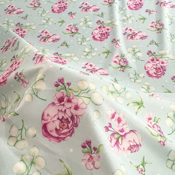 Tissu polyester de la collection Katrinn Pelletier motif Pivoines - Marie fil