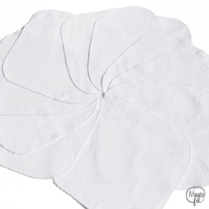 50 mouchoirs de flanelle blancs - Marie fil