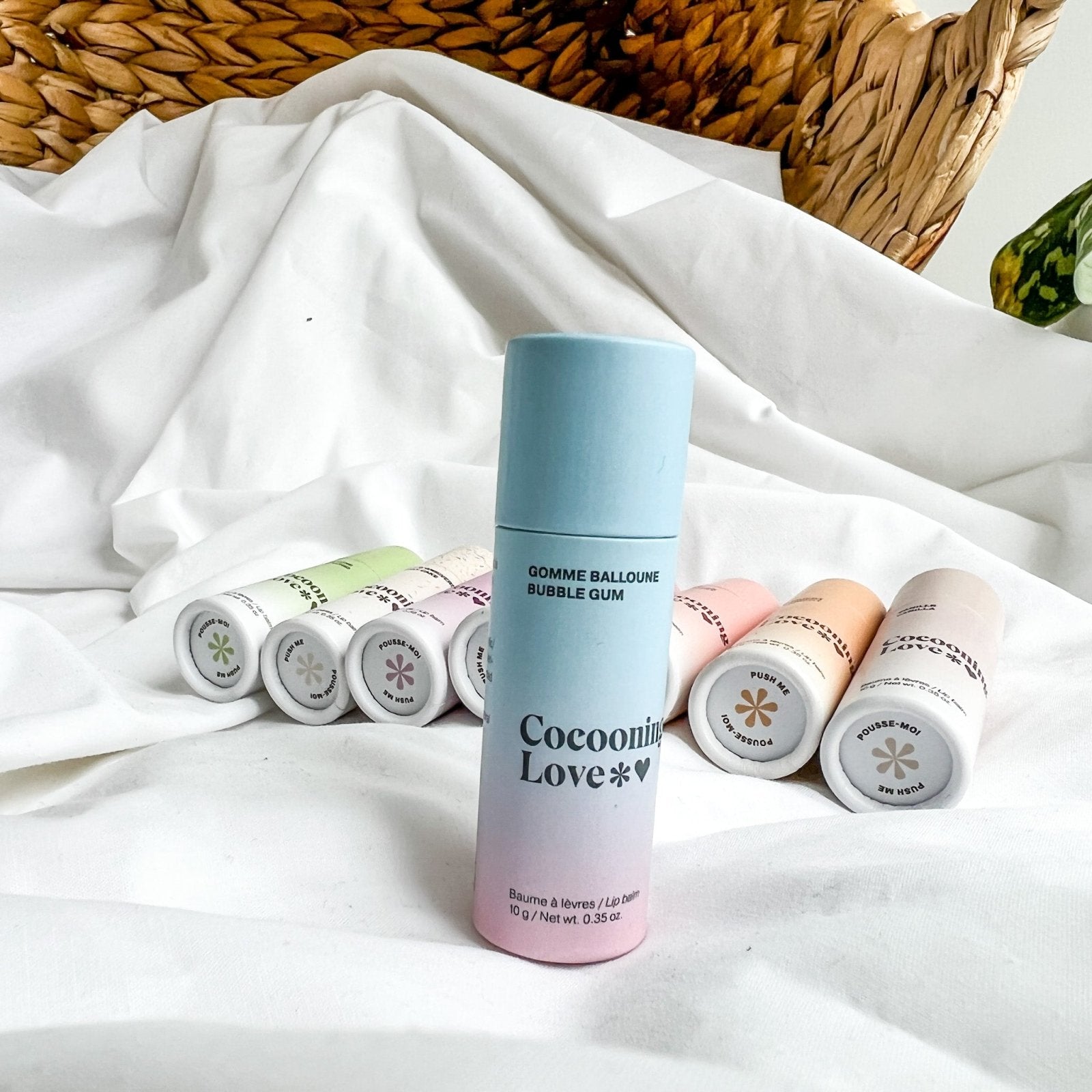 Baume à lèvres hydratant - Québécois Cocooning Love - Marie fil - Boutique écoresponsable | Culotte menstruelle & Zéro déchet