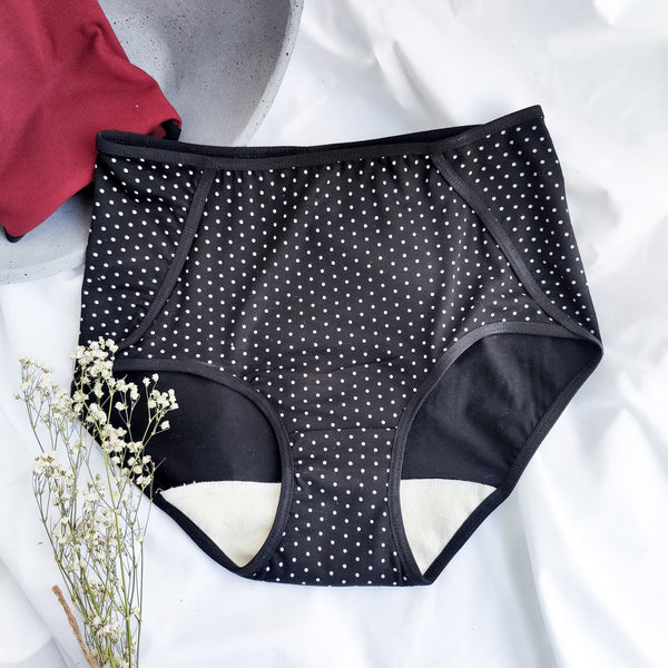 Culotte Menstruelle à Pois Plus Haute - Marie fil