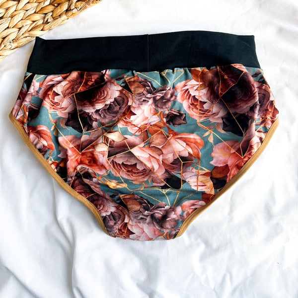 Culotte Menstruelle Roses d'hiver Taille haute - Marie fil