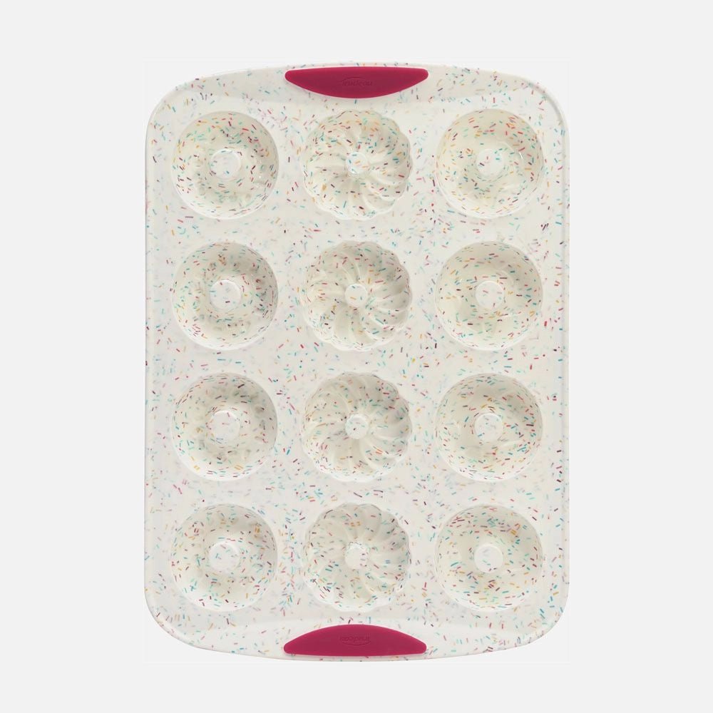 Moule à 12 beignes confetti avec structure en silicone trudeau - Marie fil - Culotte menstruelle écoresponsable