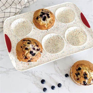 Moule à 6 muffins jumbos confetti avec structure en silicone trudeau - Marie fil - Culotte menstruelle écoresponsable